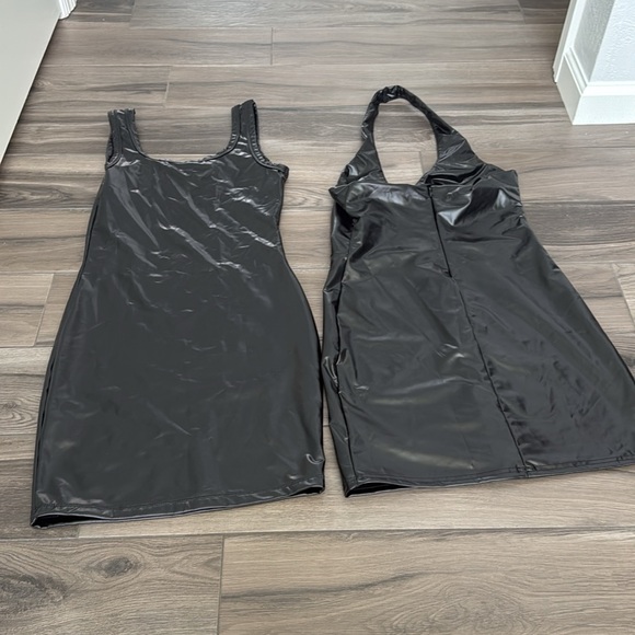 Leather mini dresses set of two - Picture 2 of 2